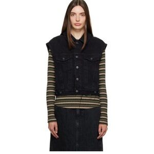 Agolde Dark Denim Sleeveless Jacket